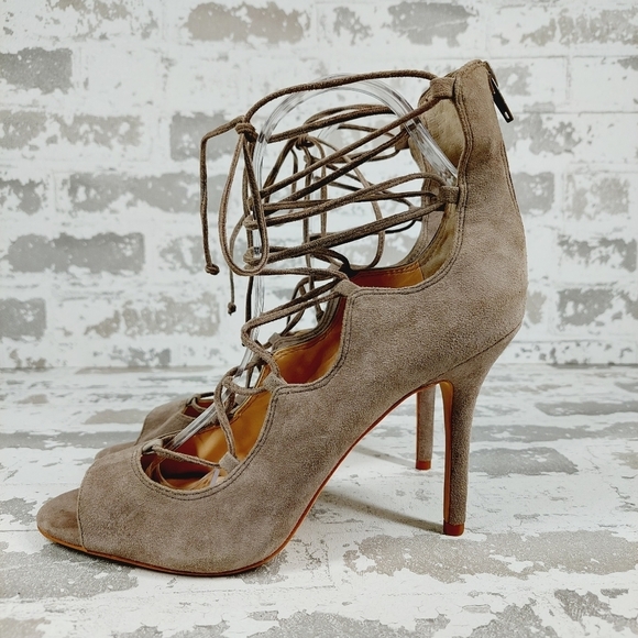 Vince Camuto Sandria Lace Up Ghillie Slip On High Heeled Sandals E232 - Picture 1 of 12